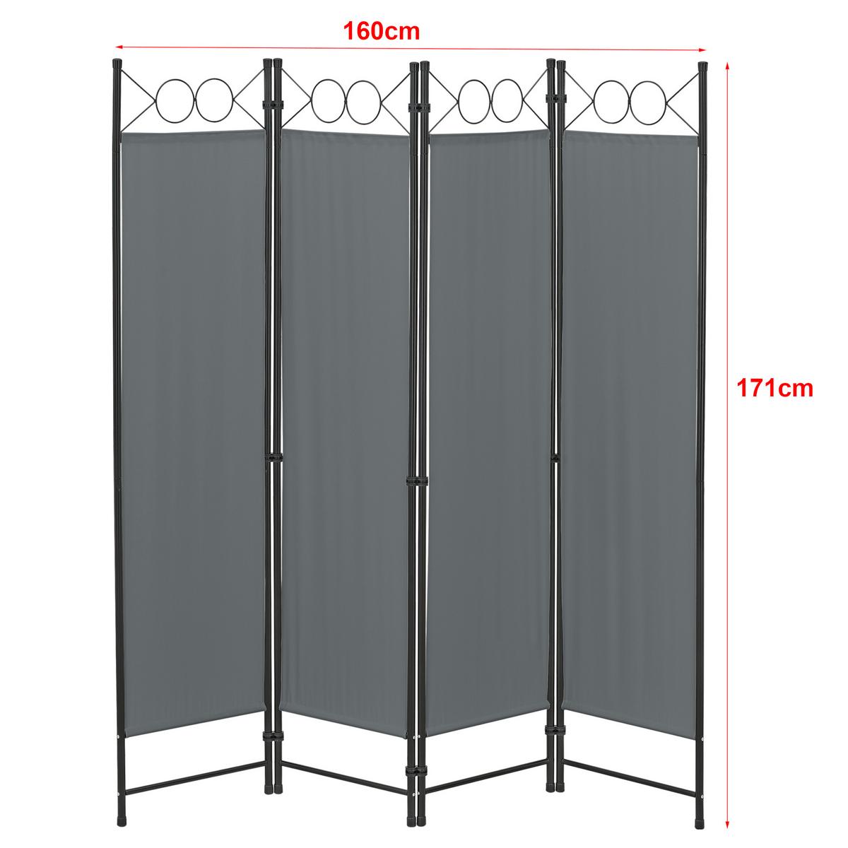 SICHTSCHUTZ Saragossa - Dunkelgrau, Textil/Metall (160/2cm) - [en.casa]