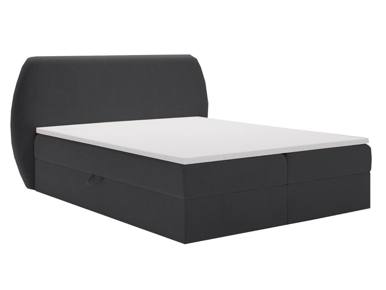 BOXBETT Bogota 160x200 Schwarz - Schwarz, Holz/Textil (160/200cm) - Graingold