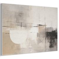 AKUSTIKBILD Abstrakt - Kunst - Grau Akustikpaneele 90x60 cm - Hellgrau, Kunststoff (90/60/0.9cm) - MuchoWow