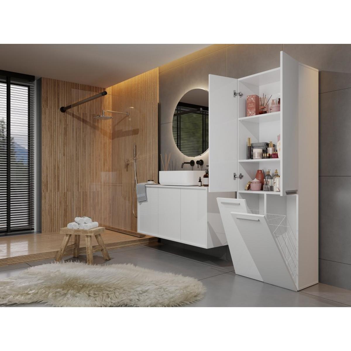 BADEZIMMERSCHRANK Weiß 60/174/30 - Weiß, Holzwerkstoff (60/174/30cm) - RAUMHIRSCH FURNITURE