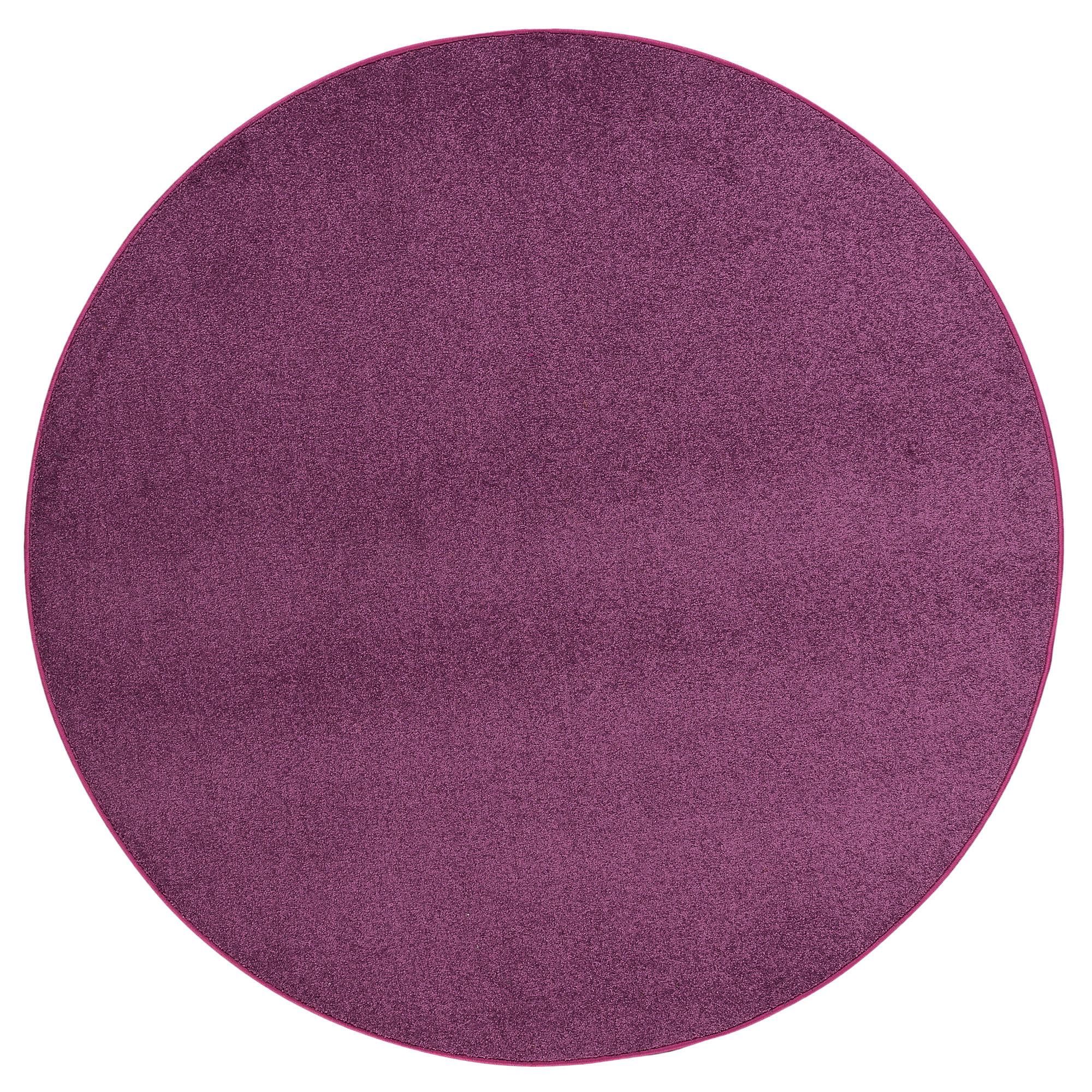 HOCHFLOR VELOURS TEPPICH LUNA RUND - Lila, Textil (200/200cm) - Snapstyle