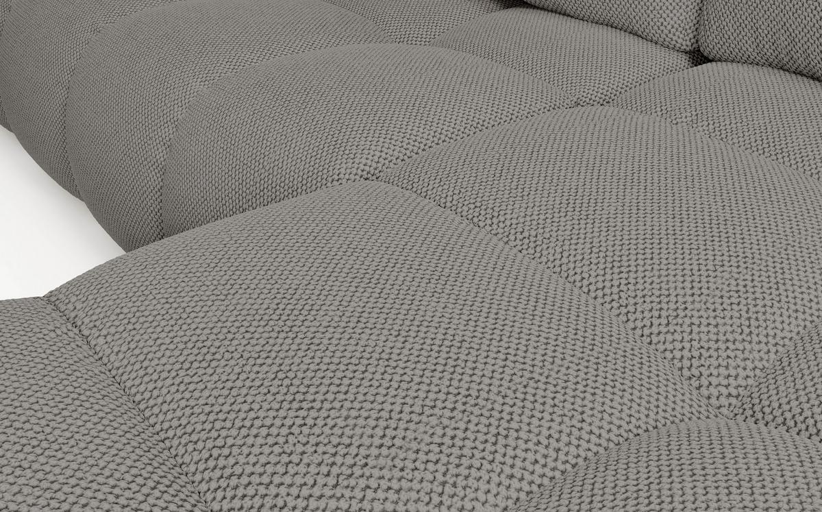 ECKSOFA L Form Hosio Grau 286/177/88 cm Rechts mit Schlaffunktion - Schwarz/Grau, Kunststoff/Textil (286/177cm) - AX Living