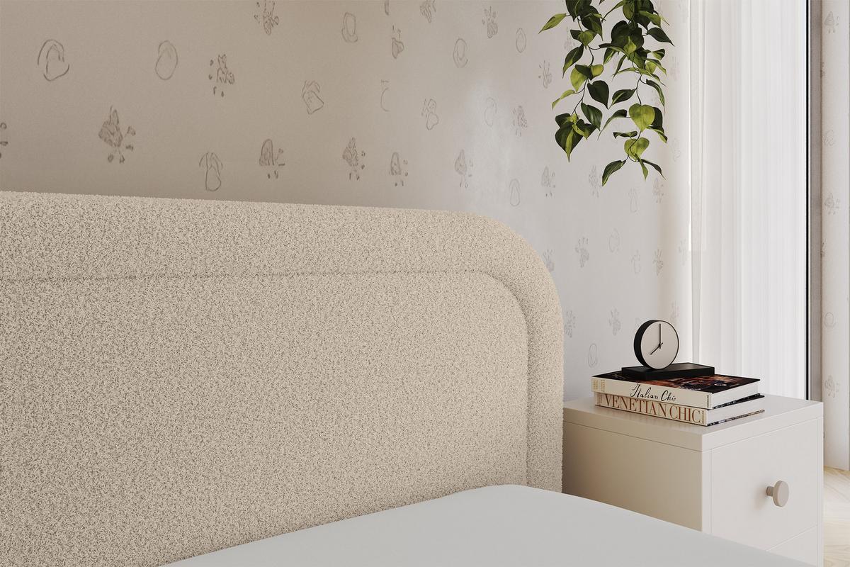 EINZELLBETT Jugendbett mit Bettkasten, Links - JOVY 90x200 Dunkelbeige - Cappuccino, Holzwerkstoff/Textil (90/200cm) - ALTDECOR