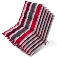 NIEDERLEHNER Sun-NL 105x50x8cm Rot-Anthrazit-Gestreift (6tlg) - Dunkelrot, Textil (50/100cm) - Beautissu 