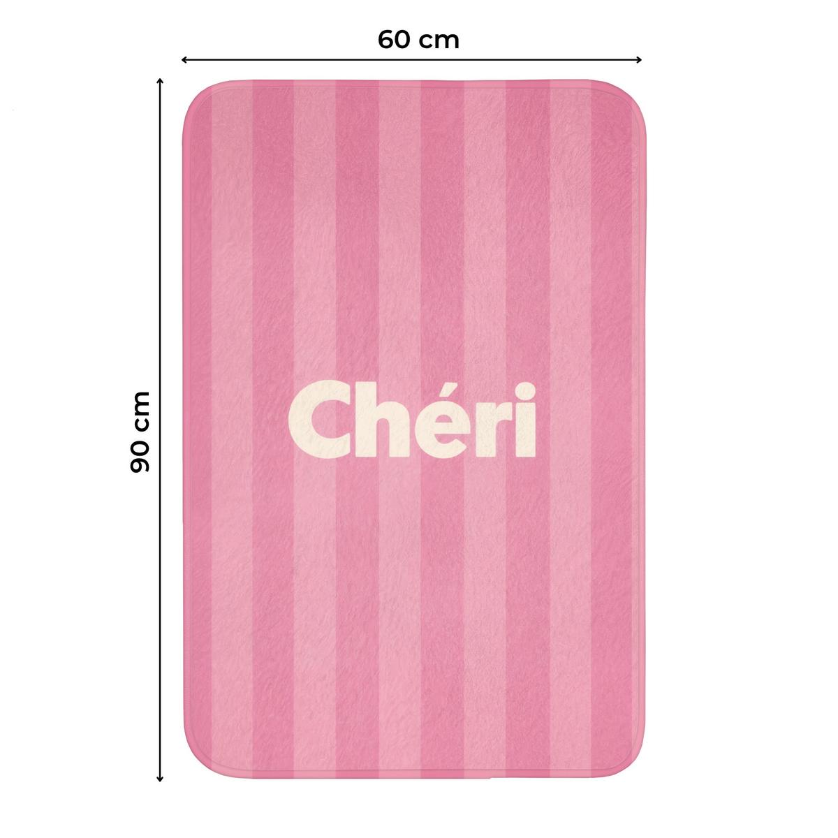 WC-VORLEGER Gestreift - Rosa - Chéri Toilettenvorleger 60x90 cm - Pink, Textil (60/1cm) - OnlyWow