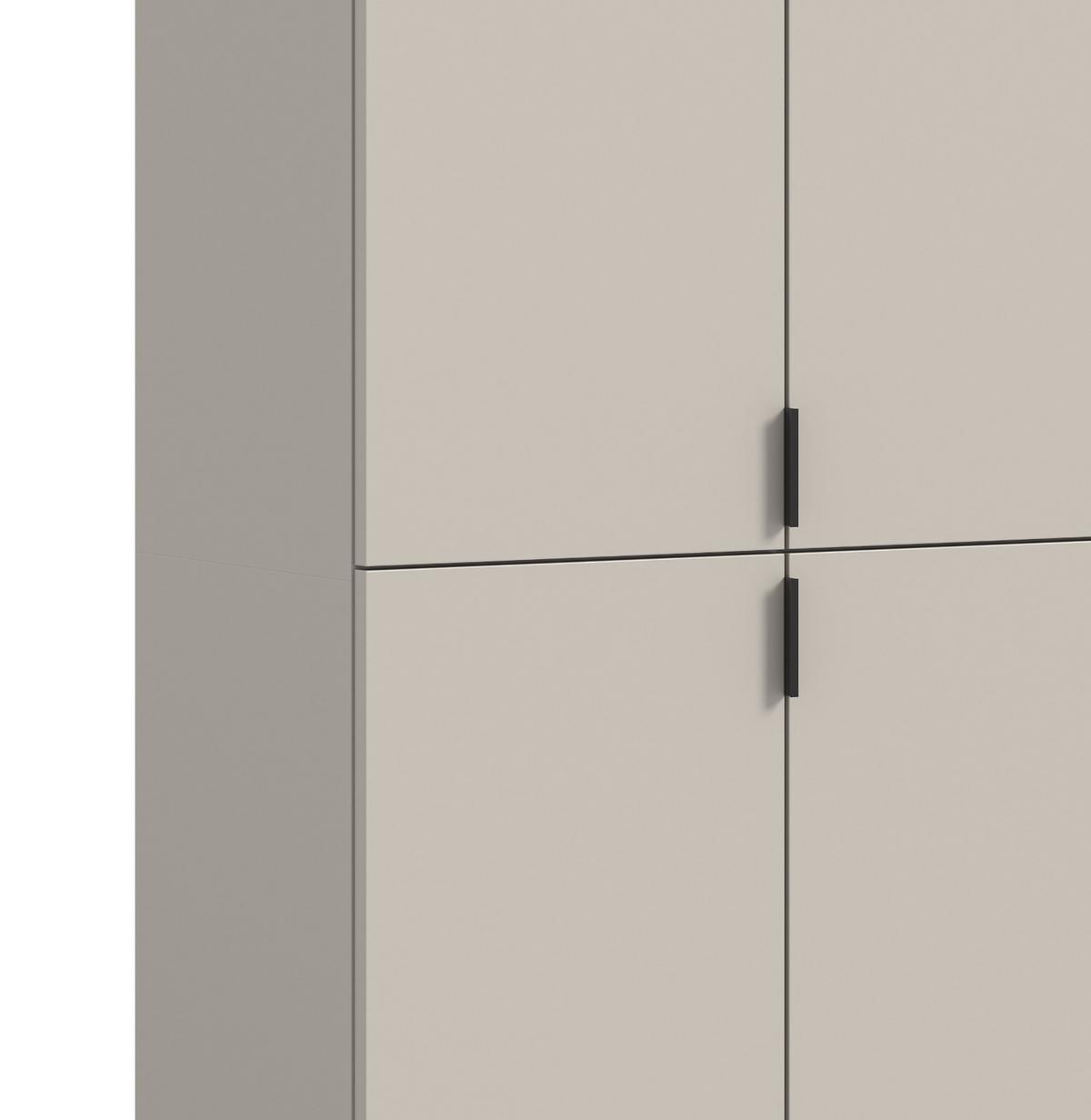 GARDEROBEN-SET Kaschmir 152 x 193 cm, Garderobenschrank mit viel Stauraum - Kaschmir/Schwarz, Holzwerkstoff/Metall (152/193/34cm) - Inn.Furn