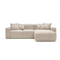 ECKSOFA Leni Beige Rechts - Beige, Holz/Textil (180/265cm) - Graingold