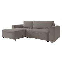 ECKSOFA Beliza, Seite: Links - Schwarz/Grau, Holz/Kunststoff (255/175cm) - MIRJAN24