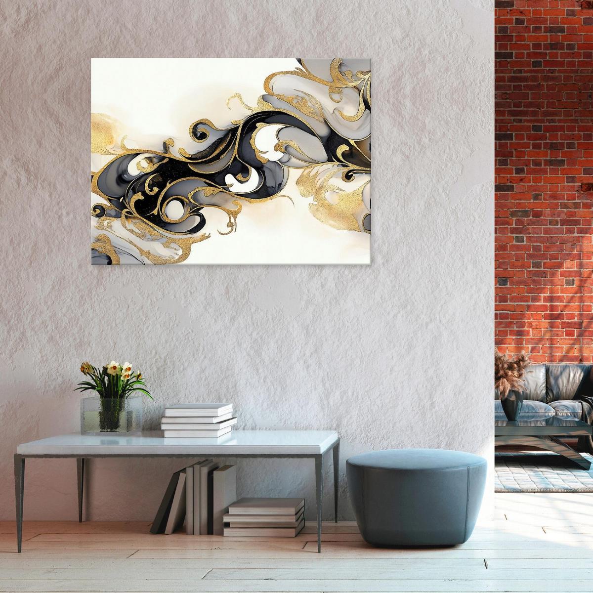 LEINWANDBILD Abstrakt Modern Wohnzimmer 60x40 - Multicolor, Holzwerkstoff (60/40cm) - Wallarena