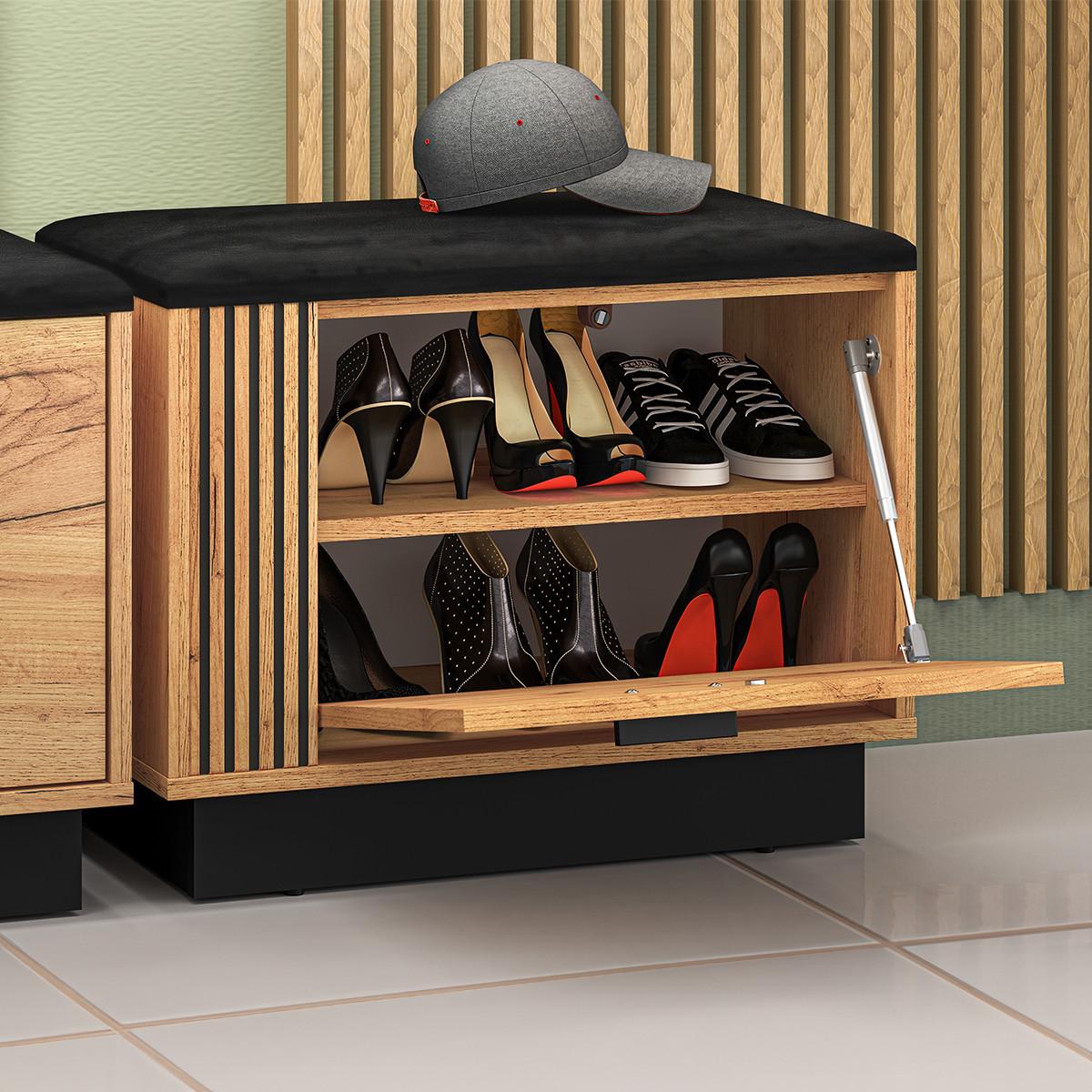 SCHUHMÖBEL Nilo Holz - Braun, Holzwerkstoff (60/49/34cm) - Petits-meubles