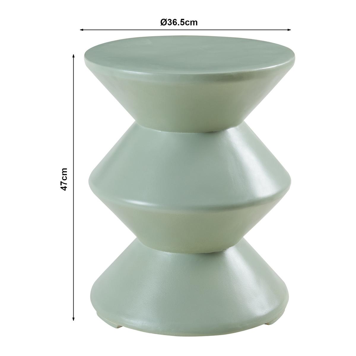 BEISTELLTISCH Kyppeslo - Mintgrün, Stein (36.5/36.5/47cm) - [en.casa]