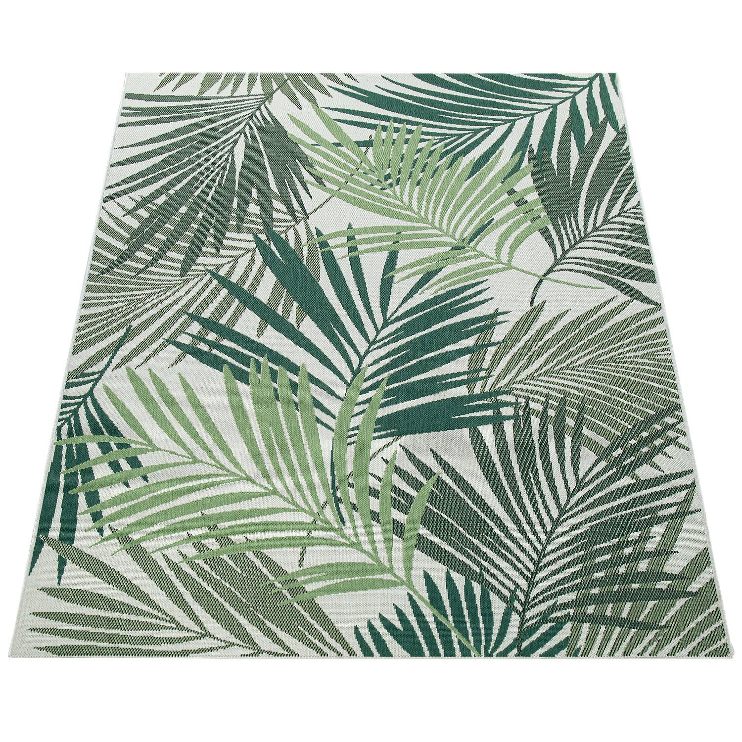 OUTDOORTEPPICH, mit Palmblatt-Muster, Grün, 200 x 290 cm - Grün, Textil (290/200cm) - KADIMA DESIGN