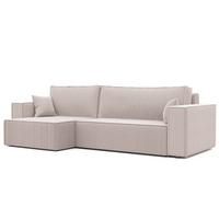 ECKSOFA Adara Max Mit Schlaffunktion - Weiß, Holzwerkstoff/Textil (276/145cm) - Fun Möbel
