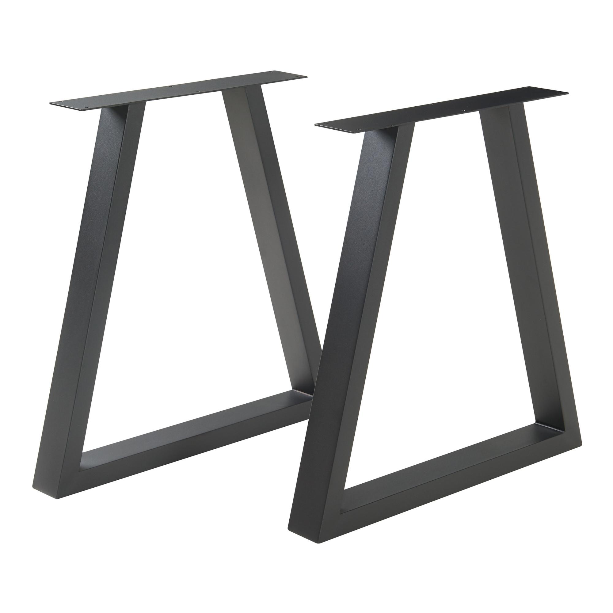 TISCHGESTELL-SET 2 TLG. Lyngby - Schwarz, Metall (70/72/10cm) - [en.casa]