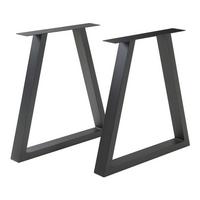 TISCHGESTELL-SET 2 TLG. Lyngby - Schwarz, Metall (70/72/10cm) - [en.casa]