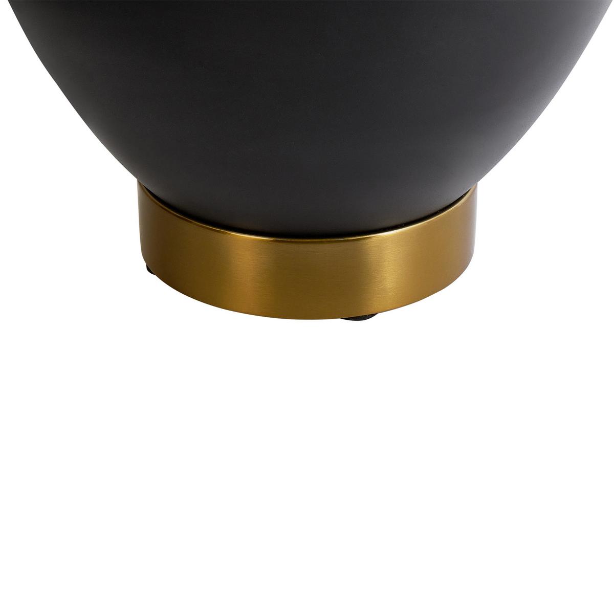 BEISTELLTISCH Schwarz/Gold/Weiß Nadine - Goldfarben/Schwarz, Stein (48/48/45cm) - Beliani