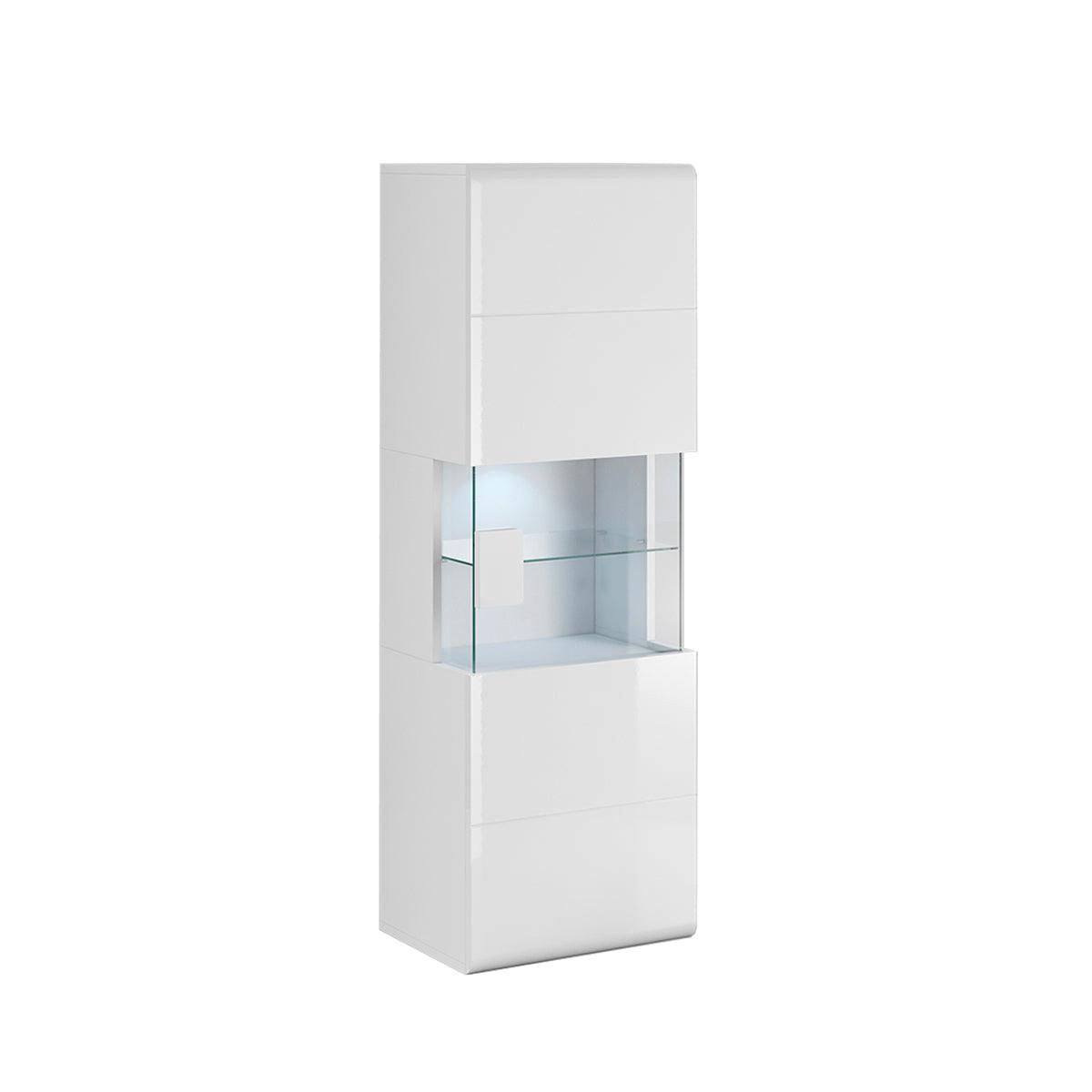 VITRINE Jules Weiß - Weiß, Holzwerkstoff (53/159/39cm) - Petits-meubles