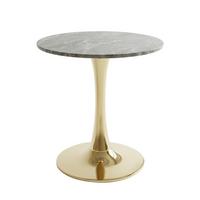 ESSTISCH Ø 70 cm Runder Marmor-Optik - Grau, Keramik (70/70/72cm) - Urban Meuble