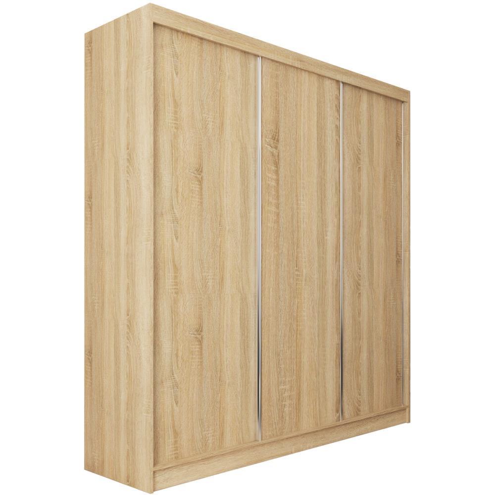 SCHWEBETÜRENSCHRANK Mario II 240/216/61 eiche Sonoma mit Schubladen - Sonoma Eiche, Holzwerkstoff (240/216/61cm) - Beautysofa