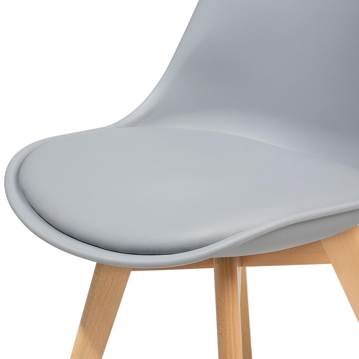 ARBEITSHOCKER 2er-Set Kunststoff Grau Dakota II - Grau, Holz/Kunststoff (47/84/43cm) - Beliani