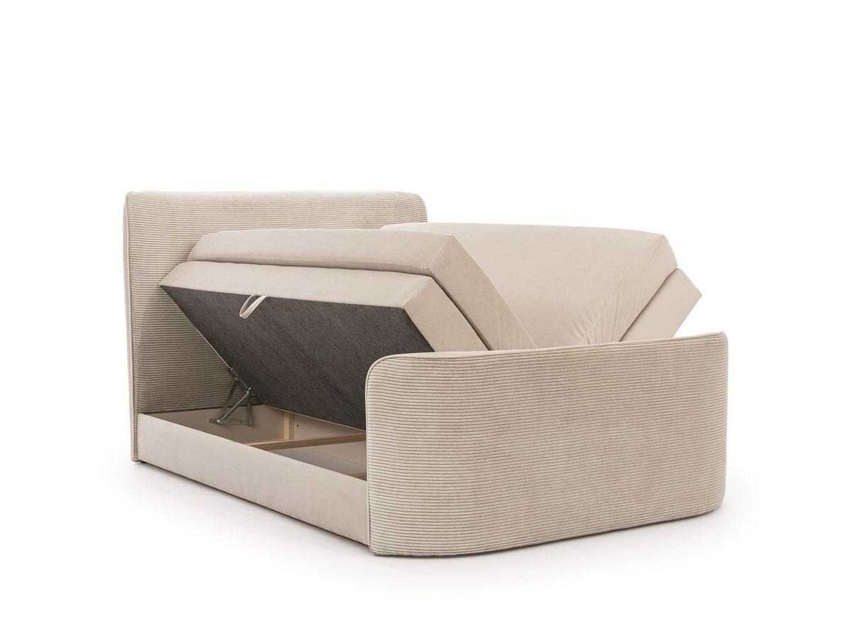 BOXSPRINGBETT Body In Paros - Beige, Holzwerkstoff/Textil (160/200cm) - Fun Möbel