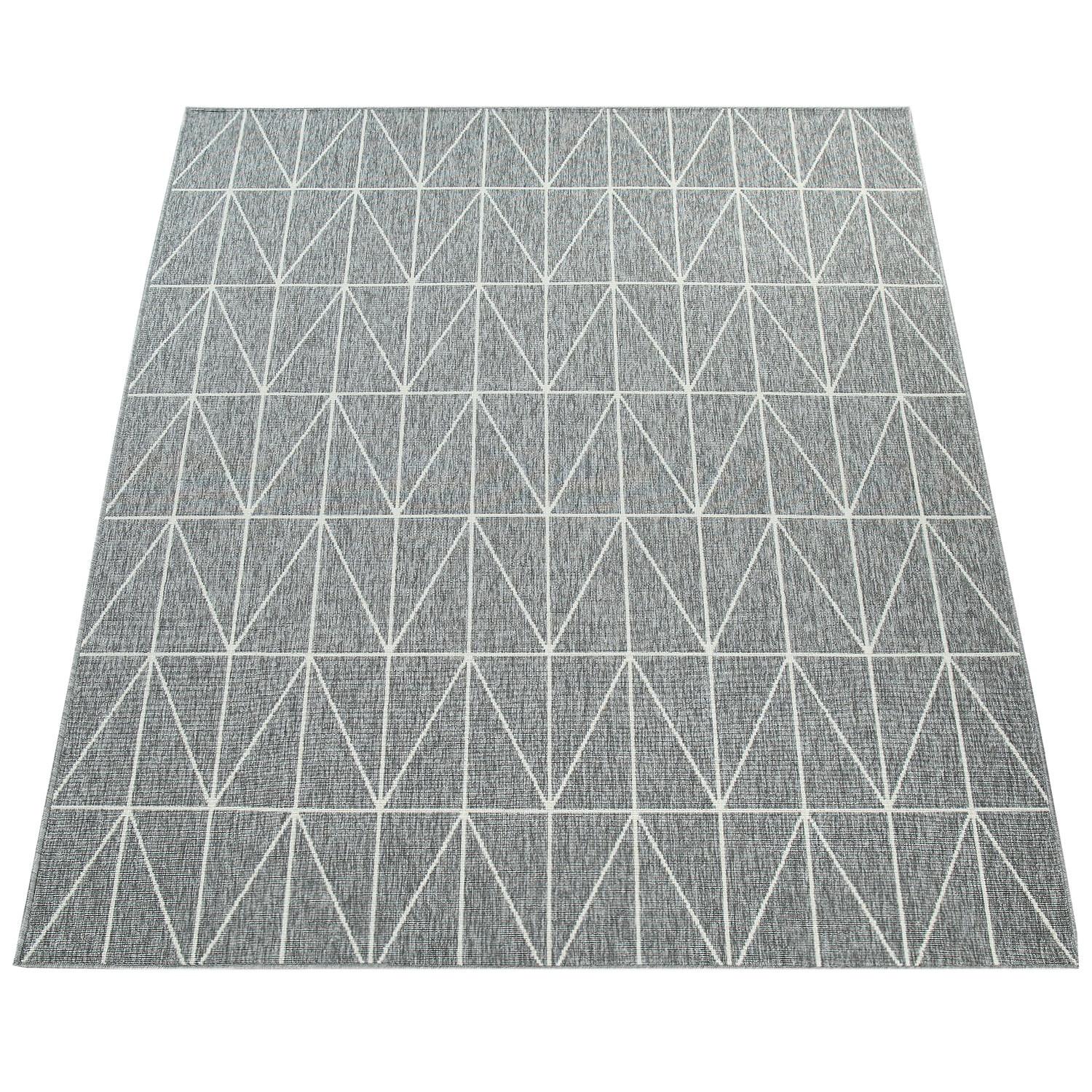 OUTDOORTEPPICH, geometrisch, Grau, 80 x 150 cm - Grau, Textil (150/80cm) - KADIMA DESIGN