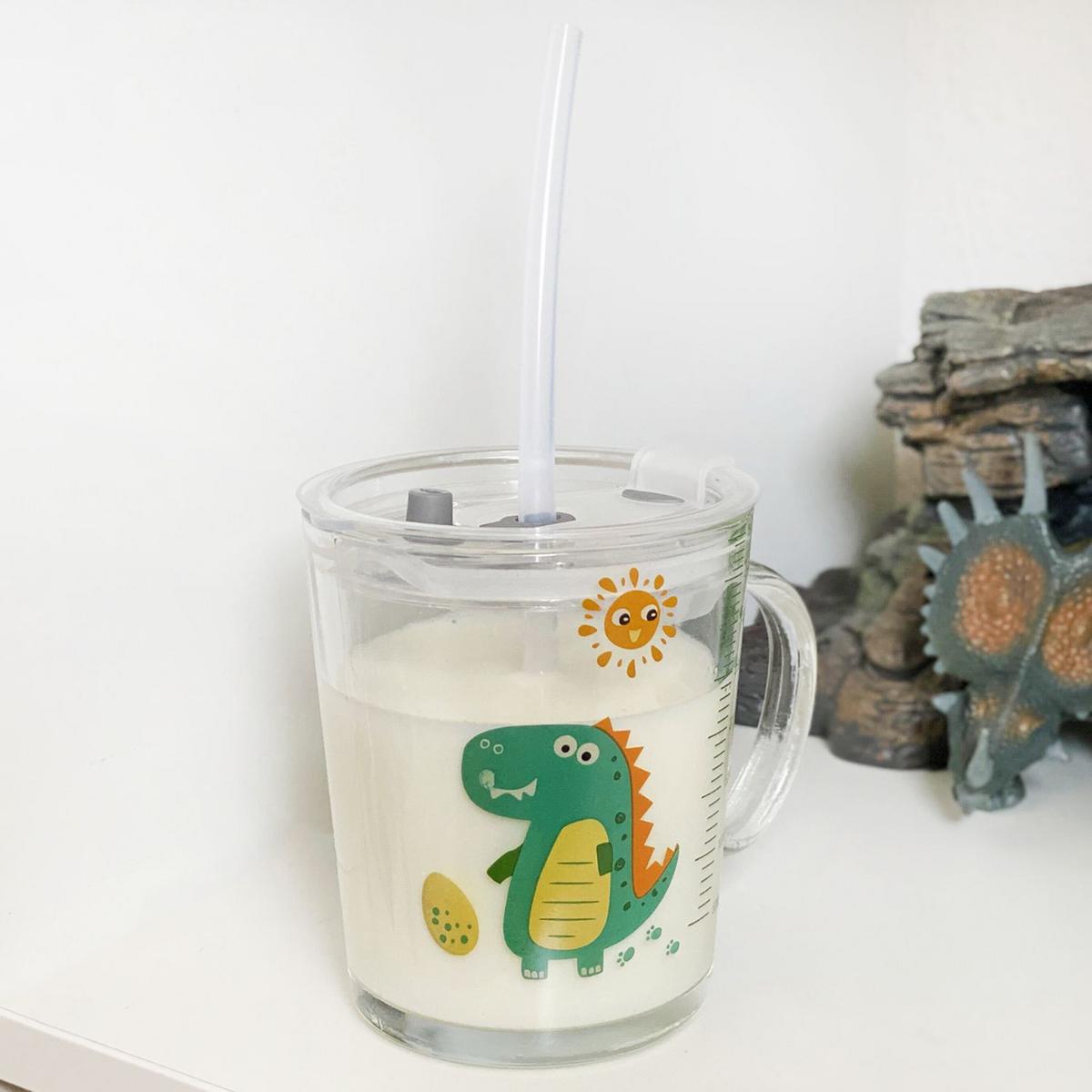 KINDER TRINKBECHER 400 ml - Türkis, Glas (8.8/11.5/12.5cm) - Intirilife