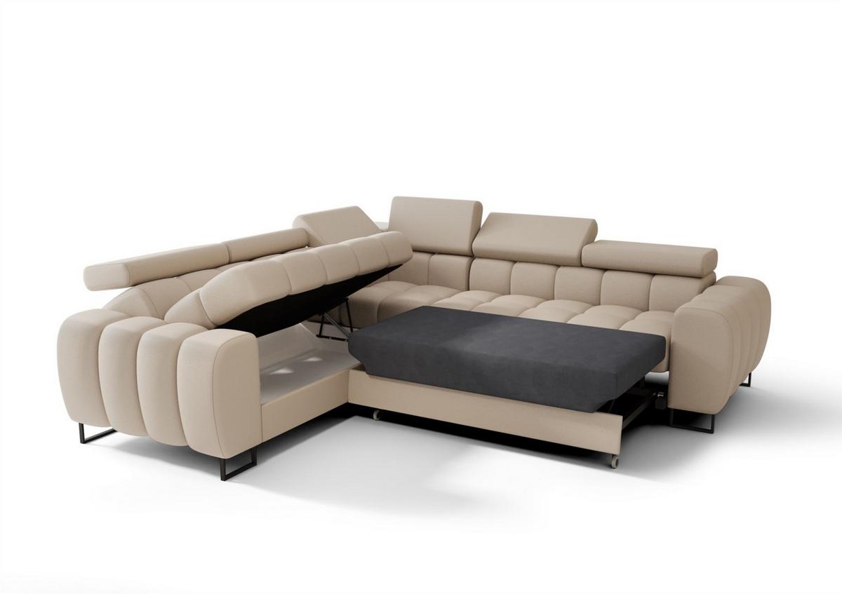 ECKSOFA Bastien Mit Schlaffunktion - Orange, Holzwerkstoff/Textil (260/260cm) - Fun Möbel