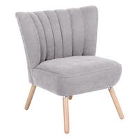 SESSEL Kadisha Bezug Velourstoff Buche natur / silber - Buchefarben/Silberfarben, Kunststoff (70/80/66cm) - 58aufmkessel