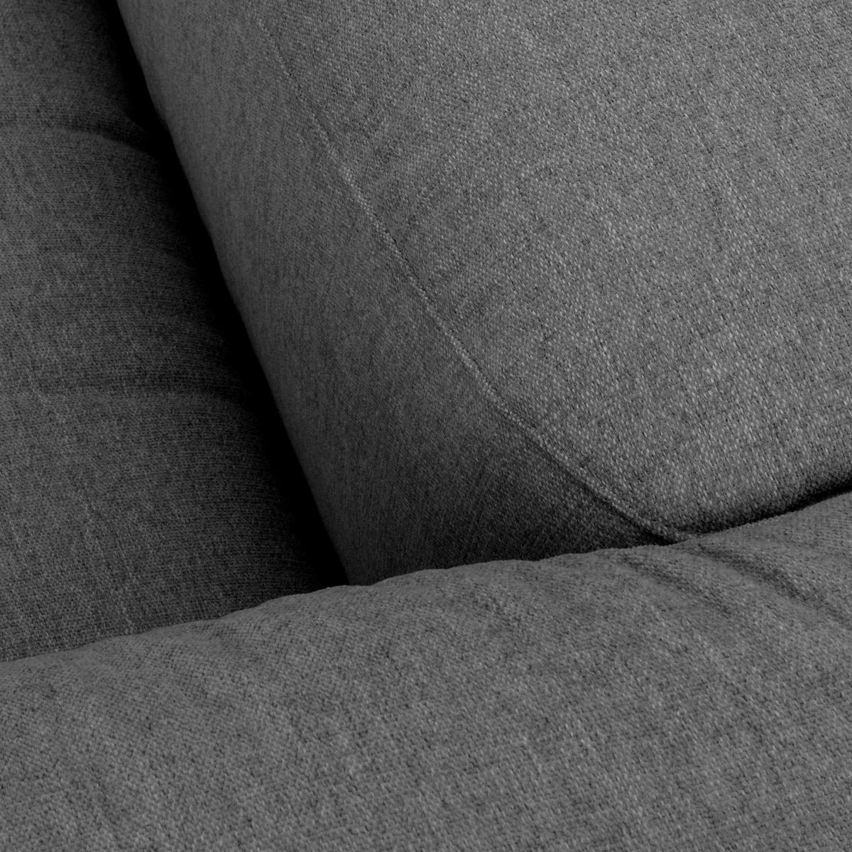 ECKSOFA 4-Sitzer mit Hocker rechts Kattrina Flachgewebe anthrazit - Anthrazit, Kunststoff (175/350cm) - 58aufmkessel