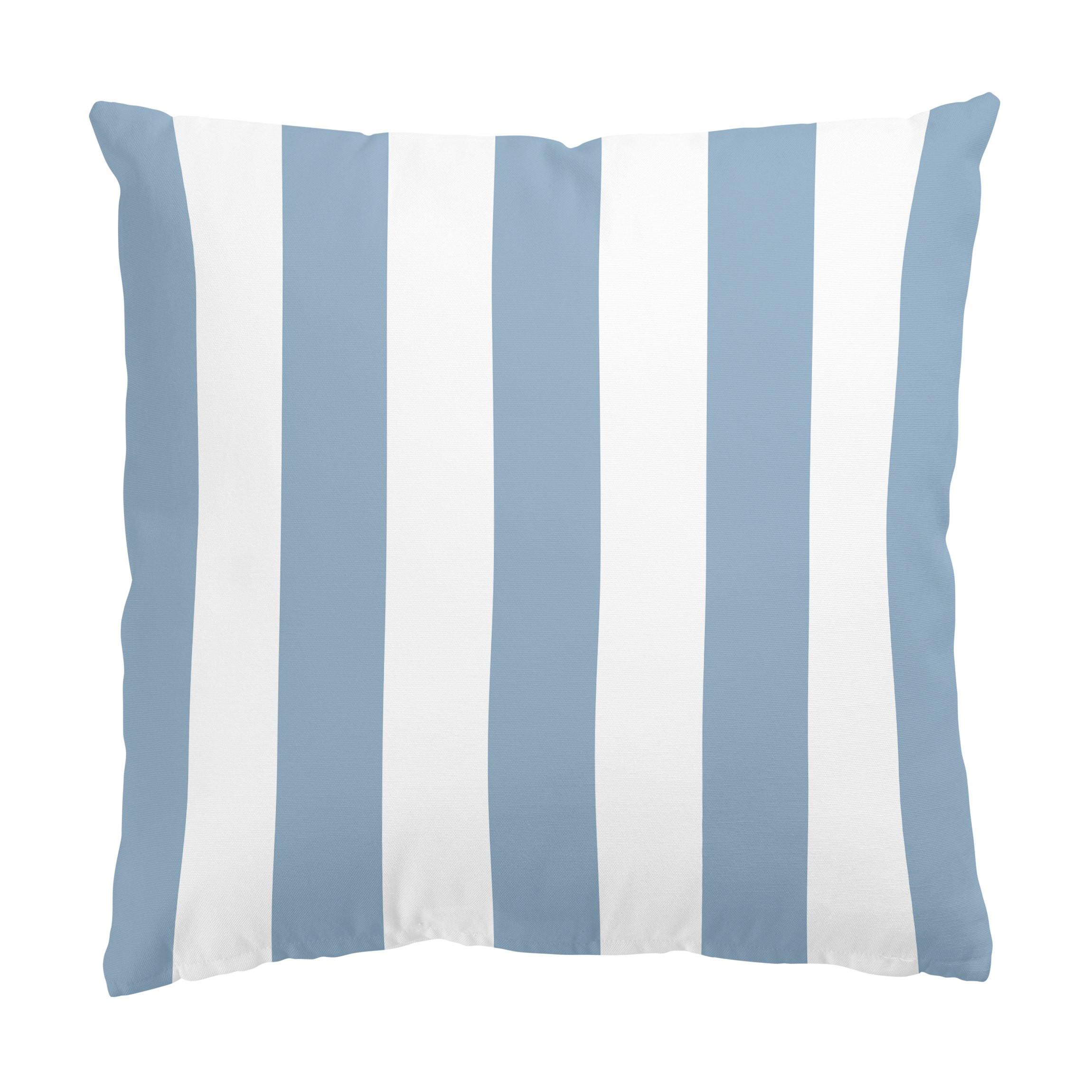 DEKOKISSEN Längsstreifen in Pastell Blau 50/50 cm - Pastellblau, Textil (50/50/10cm) - Bilderwelten