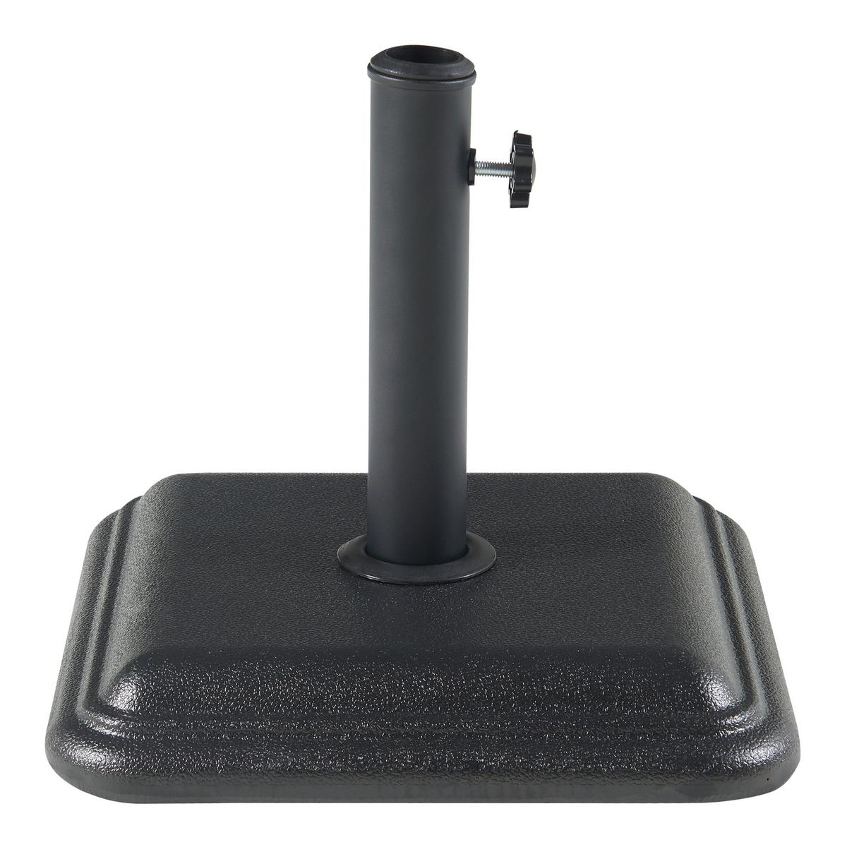 SONNENSCHIRMSTÄNDER Biccari - Schwarz, Stein (35/35cm) - casa.pro