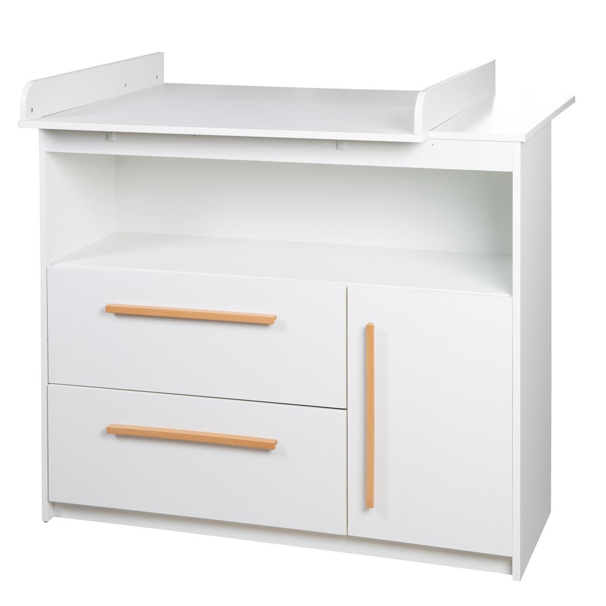 WICKELKOMMODE Lilo - Weiß, Holz/Holzwerkstoff (107/98/75cm) - Roba