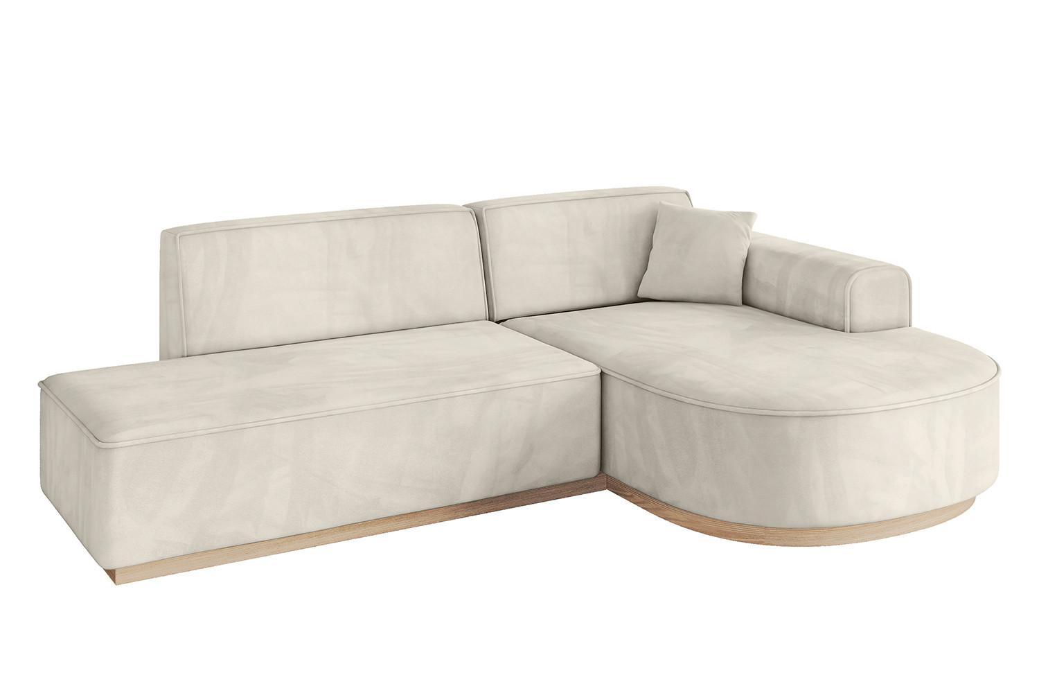 ECKSOFA Ottomane Rechts ARRIO-L1 - 243x171x83 cm Beige - Beige, Holzwerkstoff/Textil (243/171cm) - ALTDECOR