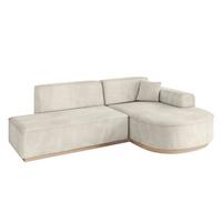 ECKSOFA Ottomane Rechts ARRIO-L1 - 243x171x83 cm Beige - Beige, Holzwerkstoff/Textil (243/171cm) - ALTDECOR