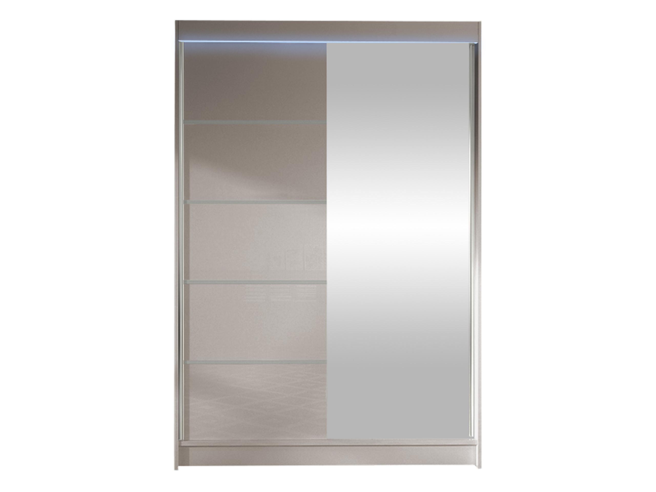 SCHWEBETÜRENSCHRANK Lino III mit RGB LED Beleuchtung - Kaschmir, Holzwerkstoff/Metall (120/200/58cm) - MIRJAN24