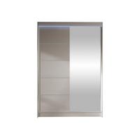 SCHWEBETÜRENSCHRANK Lino III mit RGB LED Beleuchtung - Kaschmir, Holzwerkstoff/Metall (120/200/58cm) - MIRJAN24