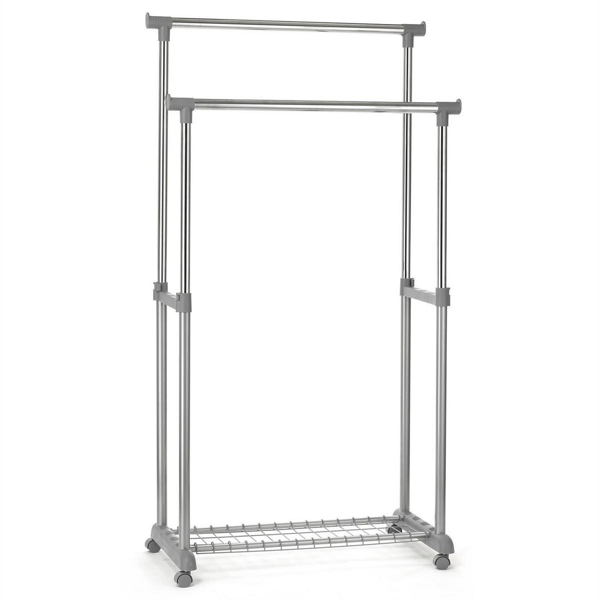 GARDEROBENWAGEN GROSSO chrom - Chromfarben, Metall (83/164/44cm) - IDIMEX