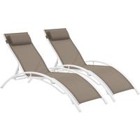 SONNENLIEGE beauty Braun - Braun, Metall (58/93/181cm) - Habitat Garten