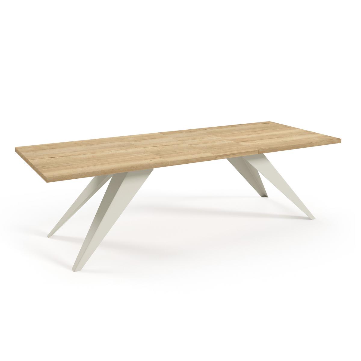 ESSTISCH Vivo, Rechteckiger Tisch mit Ausziehfunktion, 140-240x80 cm, Kaschmir+eiche Halifax - Kaschmir/Eichefarben, Metall (140/80/76cm) - Beautysofa