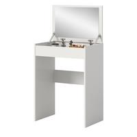 SCHMINKTISCH in weiß 62 x 84 cm, Kosmetiktisch mit Spiegel und Soft-Close - Weiß, Glas/Holzwerkstoff (62/84/40cm) - Inn.Furn
