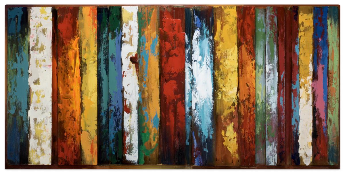 METALLBILD Bunt 120/60 cm - Multicolor, Metall (6/60cm) - KUNSTLOFT