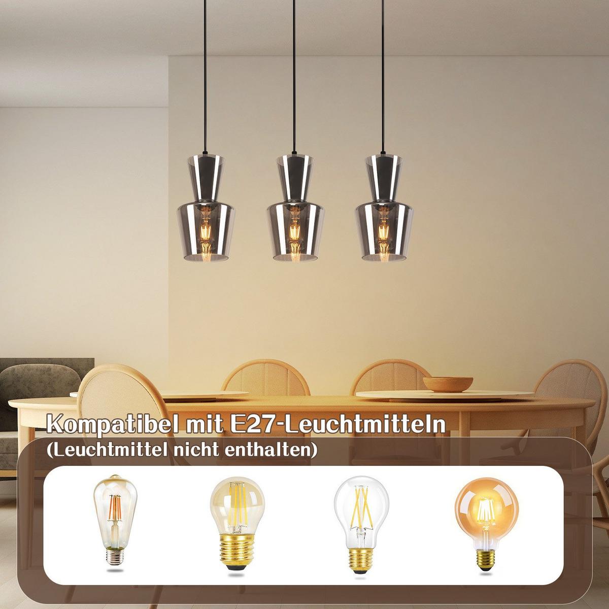 PENDELLEUCHTE Martinelli 45/5/150 cm - Schwarz, Metall (5/45/150cm) - Nettlife