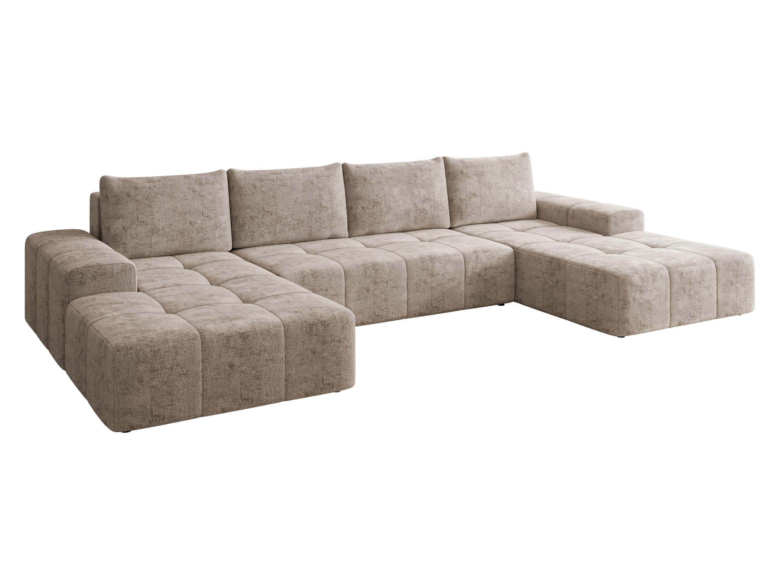WOHNLANDSCHAFT Tonseo U - Schwarz/Cappuccino, Holz/Kunststoff (344/78/173cm) - MIRJAN24