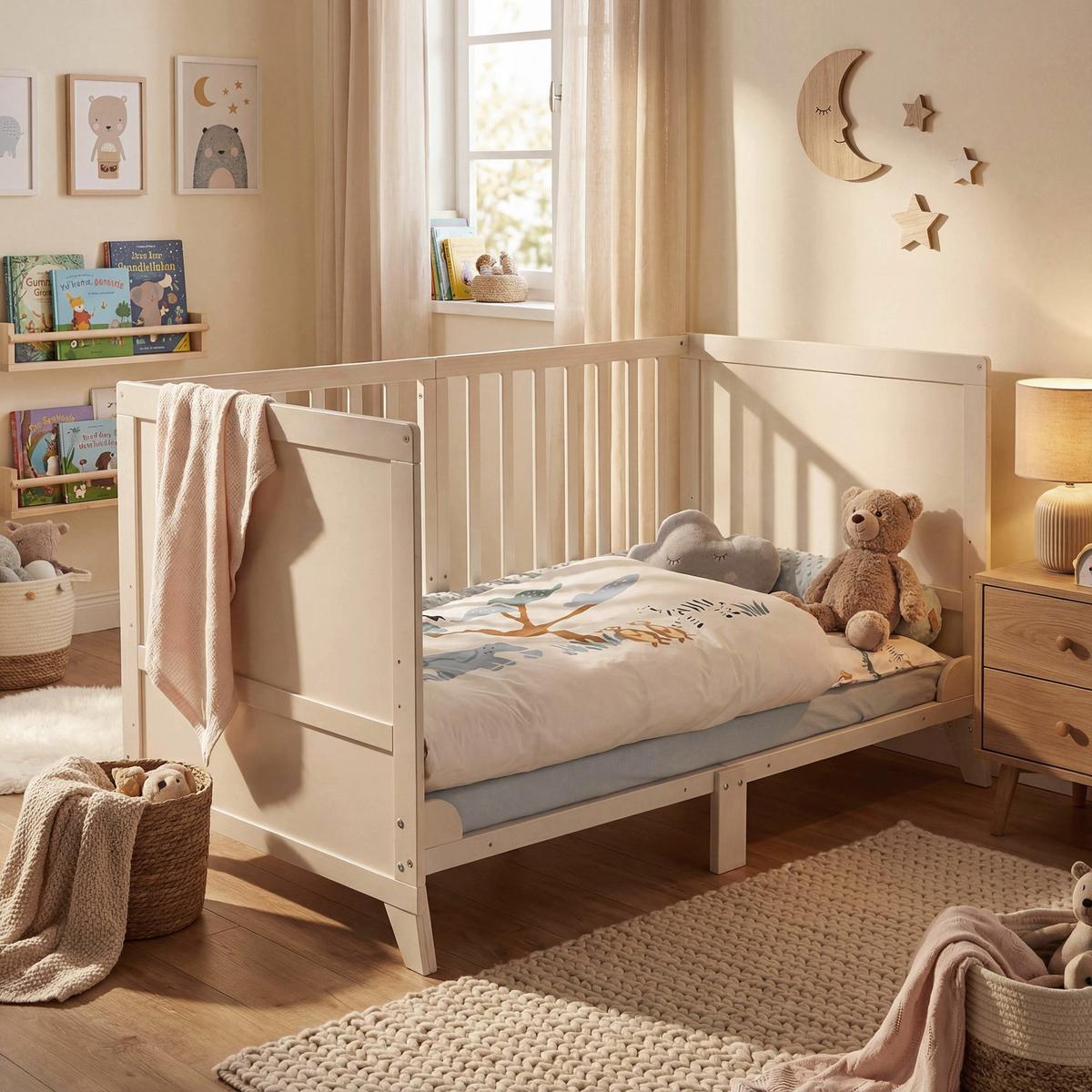 BABYBETTSET 'Savanna Friends' 70 x 140 inkl. kompletter Ausstattung - Naturgrau / Beige - Beige/Weiß, Holz (70/140cm) - Roba