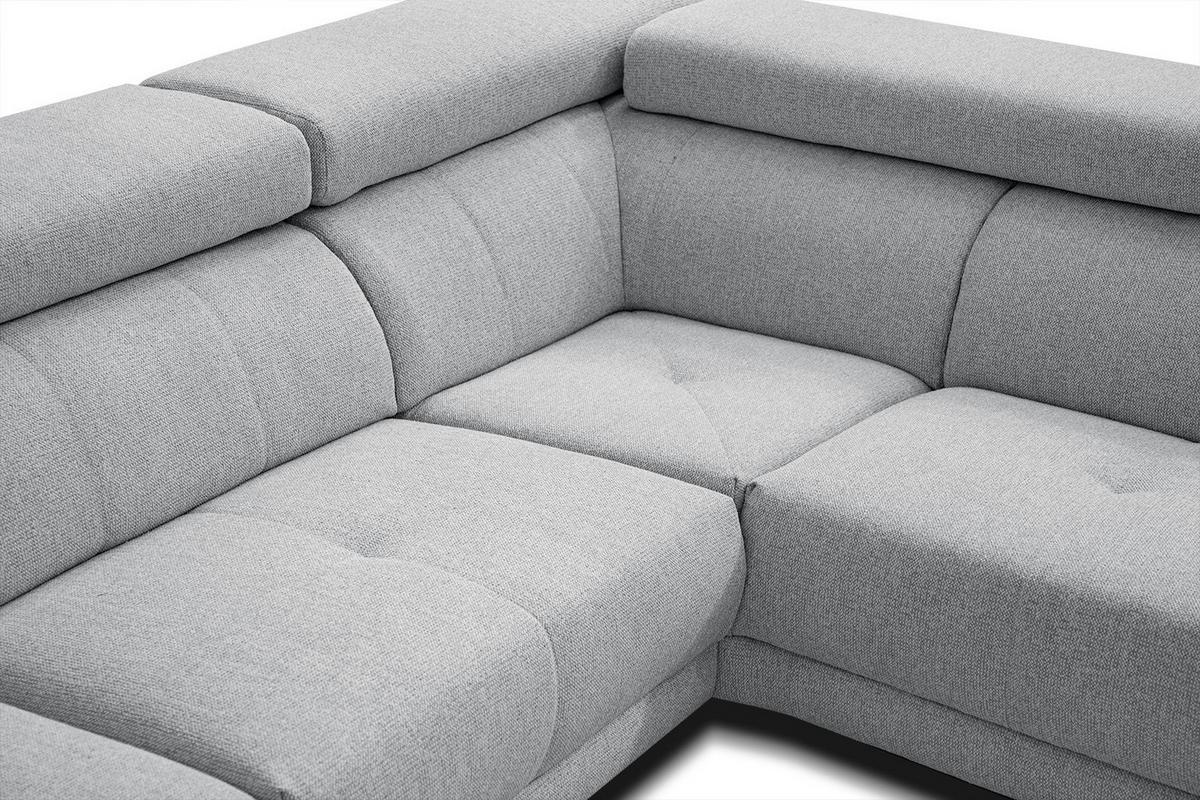 ECKSOFA MORELLO 5-Sitzer, silberfarben - Silberfarben/Schwarz, Holzwerkstoff/Textil (287/228cm) - Wozimo
