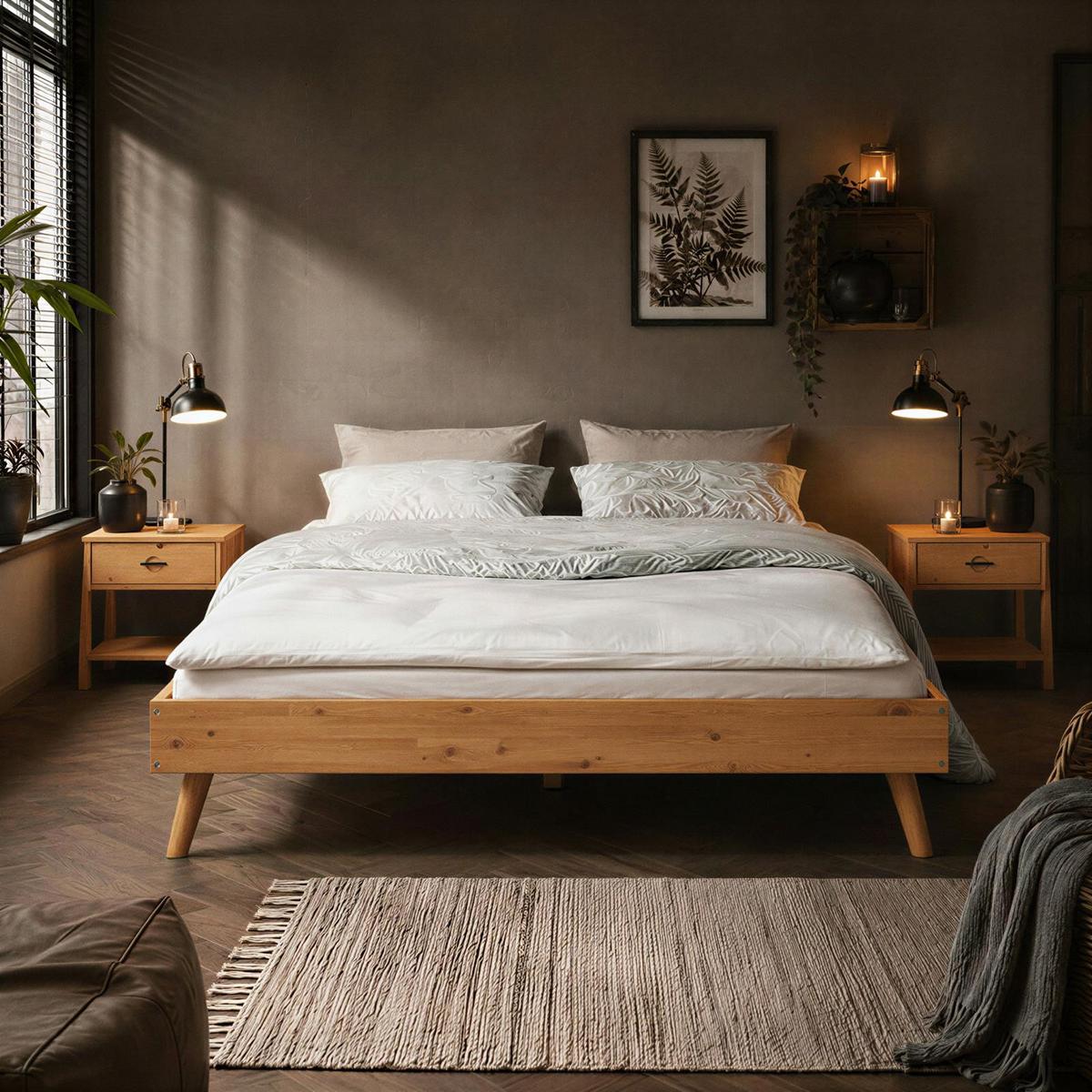 FUTONBETT KARRI 140x200 cm Eiche - Eichefarben, Holz (140/200cm) - IDIMEX