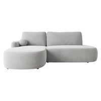 ECKSOFA Loridu O Premium, Seite: Links - Silberfarben/Schwarz, Holz/Kunststoff (274/174cm) - MIRJAN24