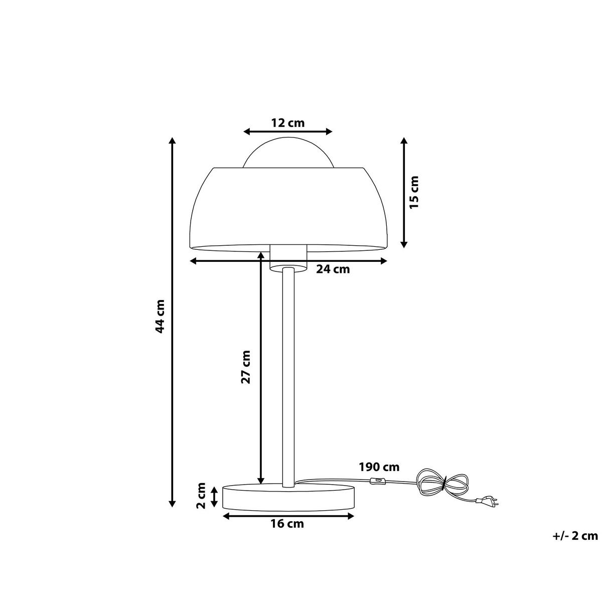 TISCHLAMPE Senette 24/24/44 cm - Schwarz, Metall (24/24/44cm) - Beliani