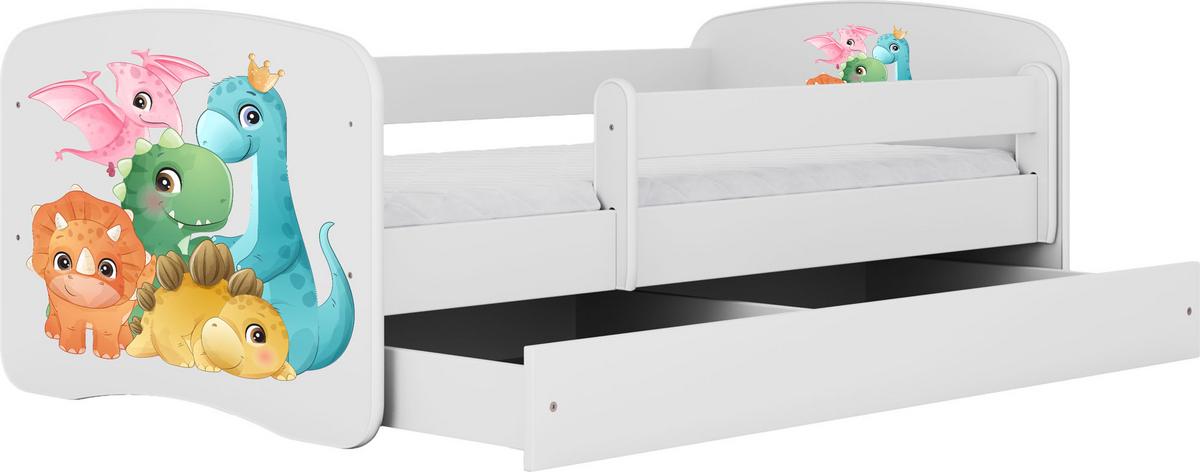 KINDERBETT Emily mit Schublade und Matratze, Weiß 80x160 cm - Multicolor, Holzwerkstoff (160/80cm) - WFL GROUP